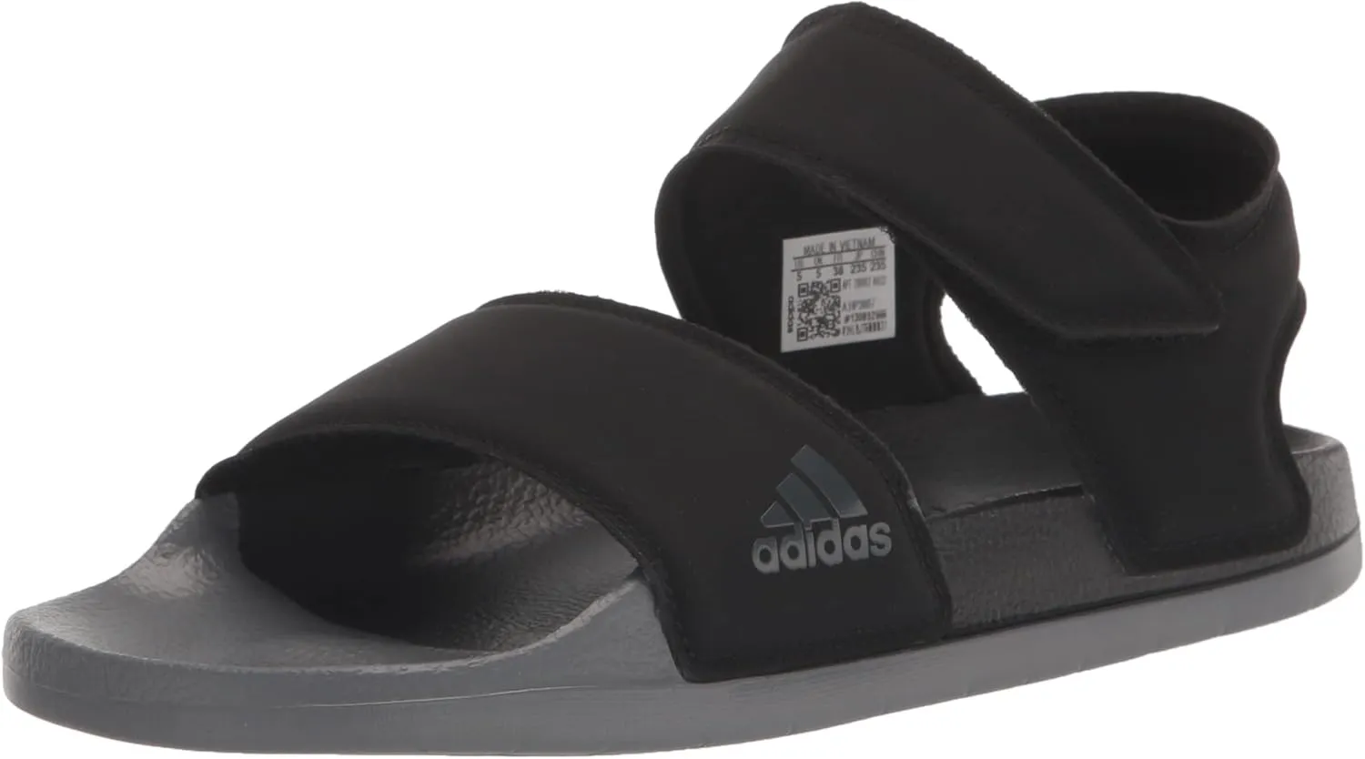 adidas Unisex Adilette Sandals, Black/Grey/Black, 4 US Men