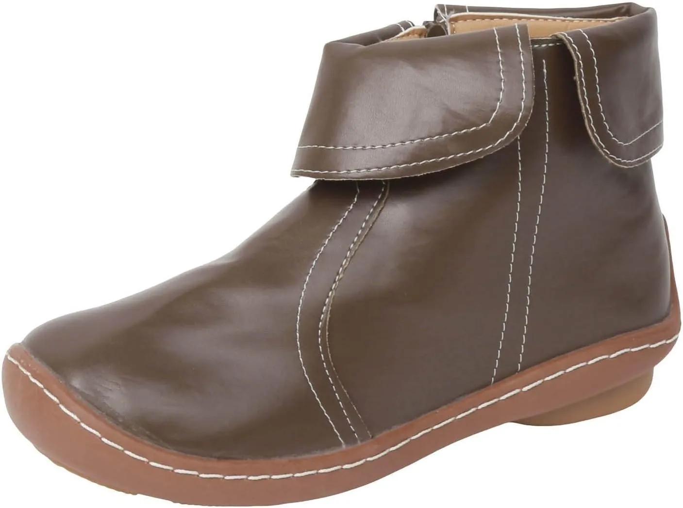 Ankle Boots for Women No Heel Dressy Vintage Leather Side Zipper 2024 Arch Support New Damping Boots Shoes Leather Booties
