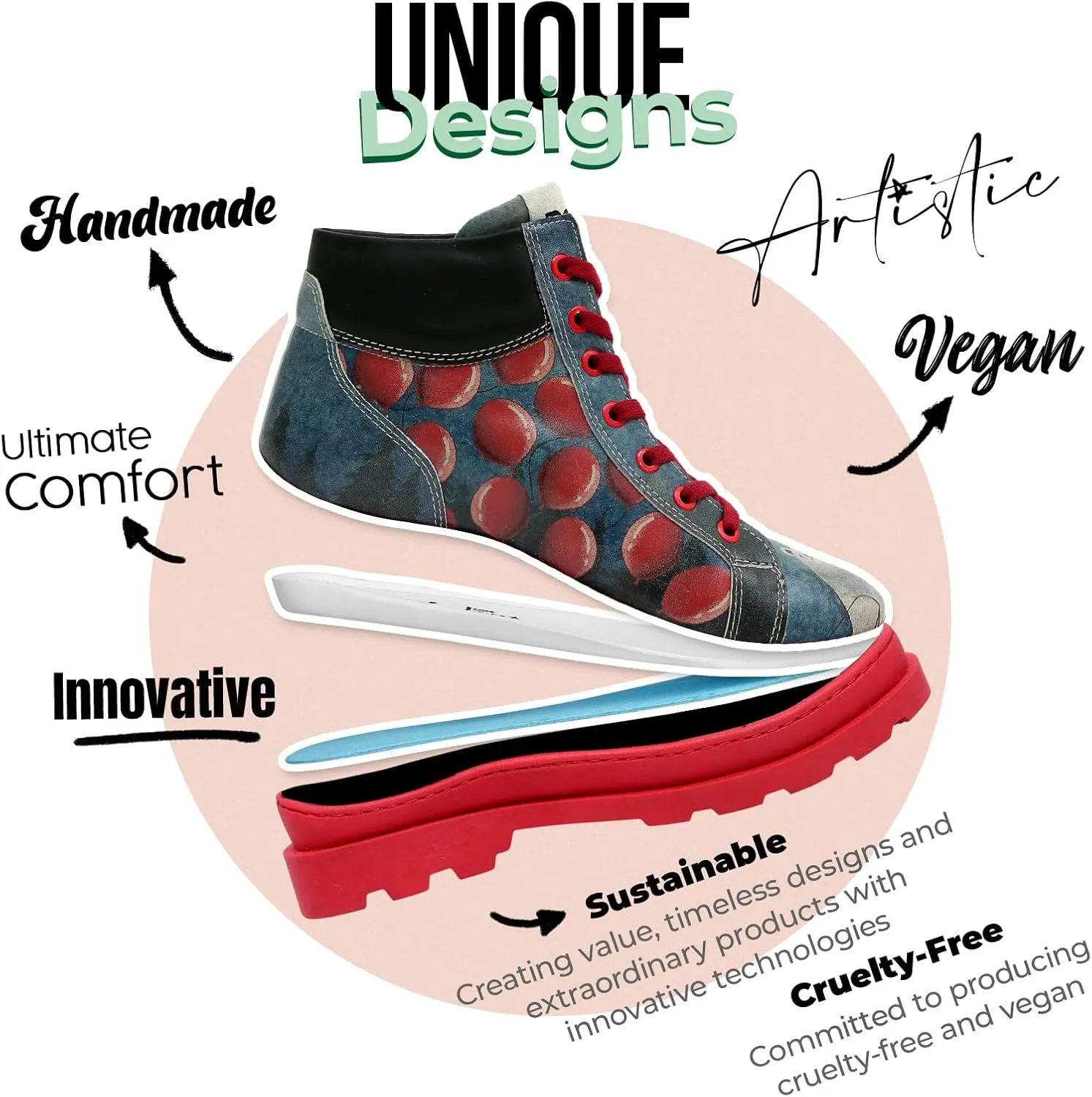 Ankle Boots for Women - Vegan Leather and Handmade Women Booties and Ankle Boots,