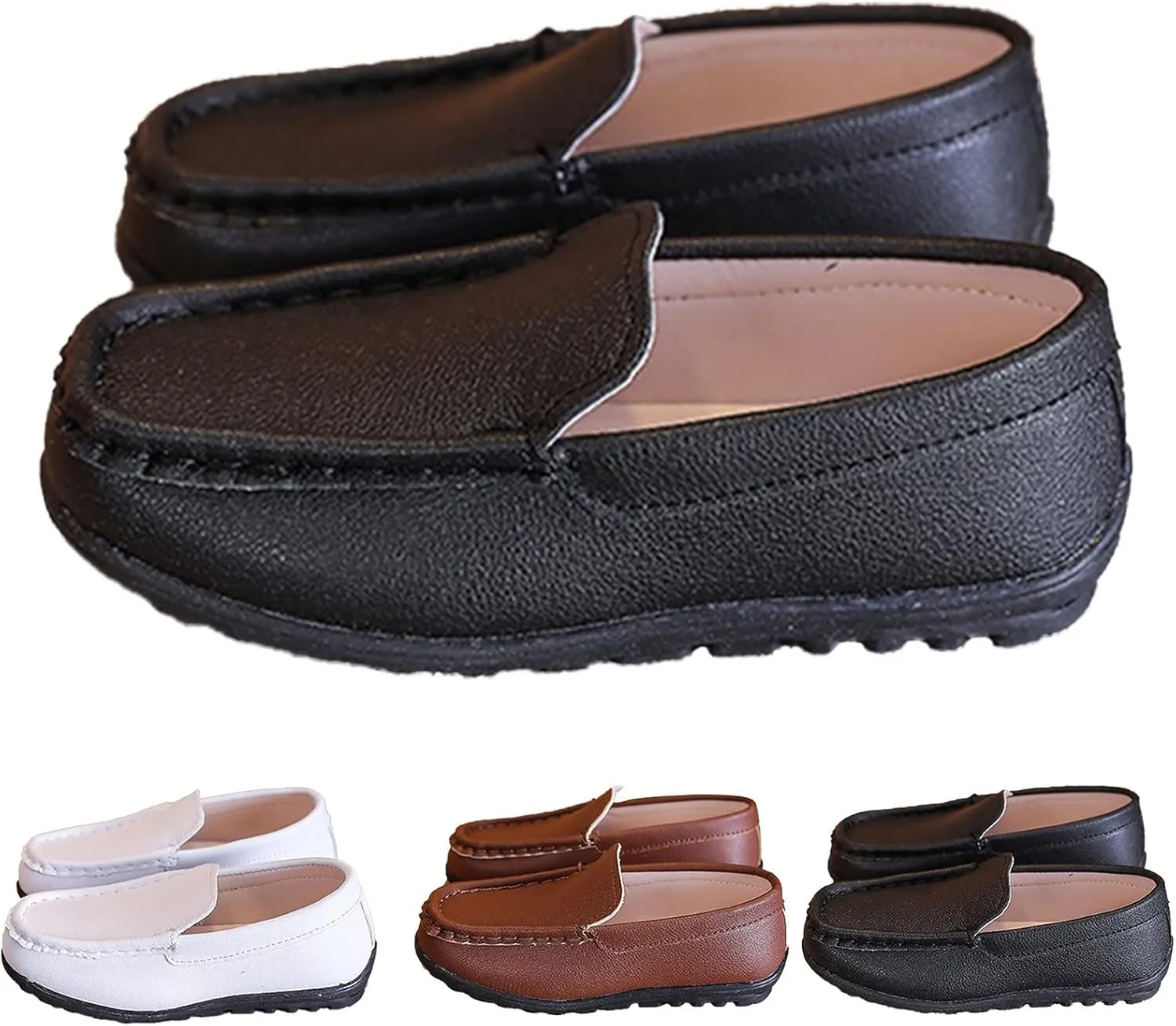 Autumn Children Boy Casual Shoes Flat Bottom Soft Non Slip Slip On Dress Shoes Comfortable Solid Baby Girl Snow