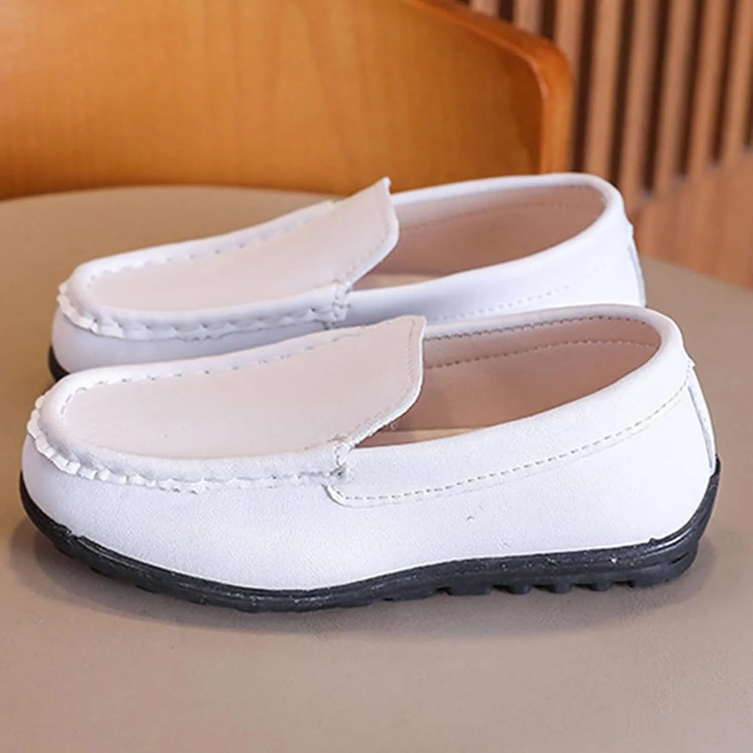 Autumn Children Boy Casual Shoes Flat Bottom Soft Non Slip Slip On Dress Shoes Comfortable Solid Baby Girl Snow