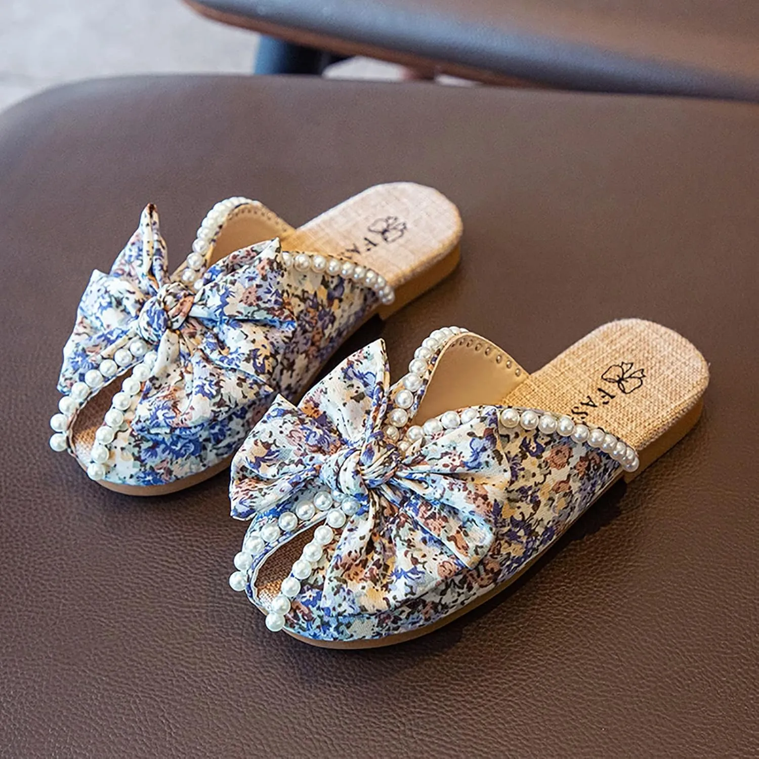 Baby Girl Jelly Sandals Girls Bowknot Slippers Pearl Soft Sole Shoes Floral Toddler Girl Flip Flops Size 11
