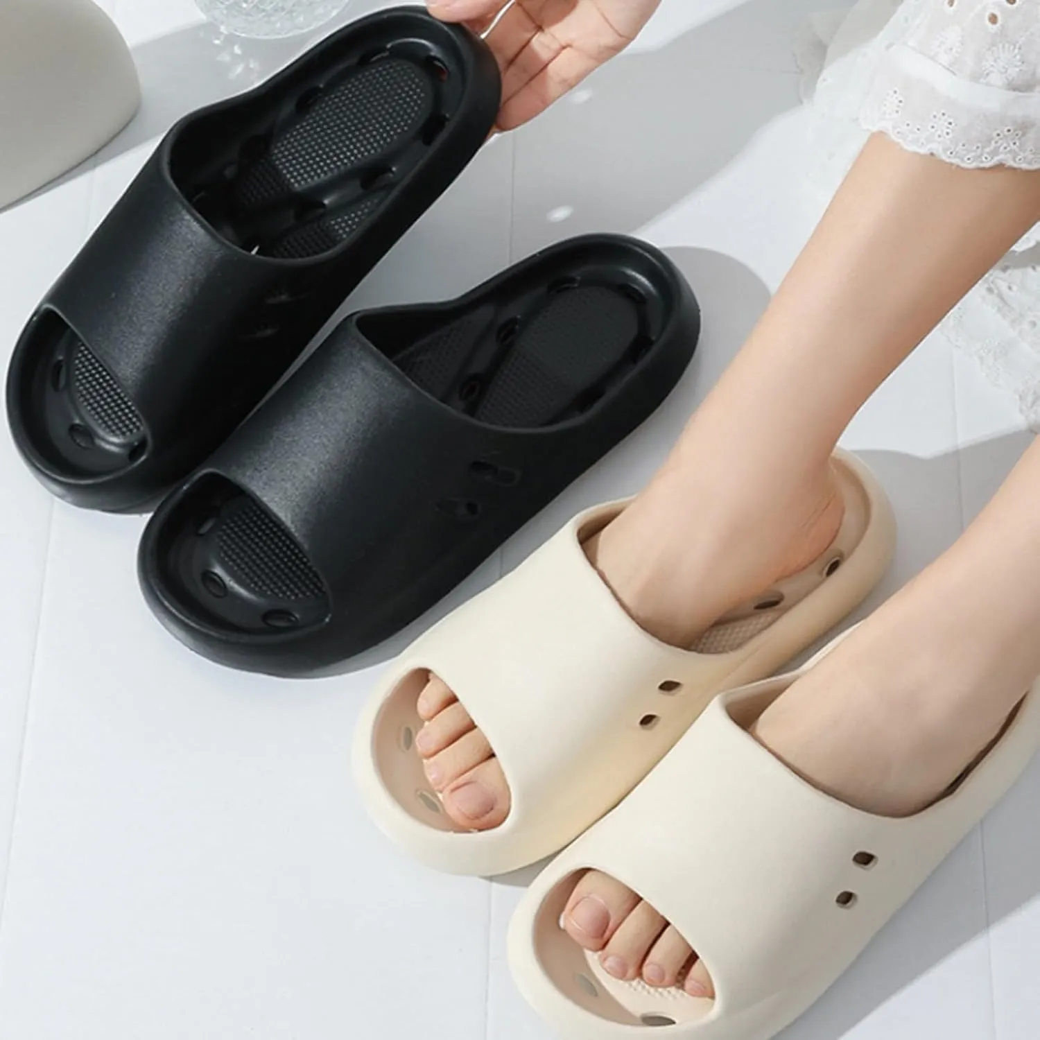 Bathroom Slippers Men Slides for Women Slides for Men Womens Dorms Soft Sole Ultimate Comfort Slippers