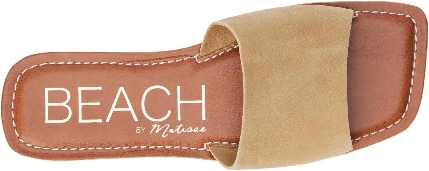 BEACH by Matisse Womens Bali Slide Flat Casual Sandals Casual - Brown