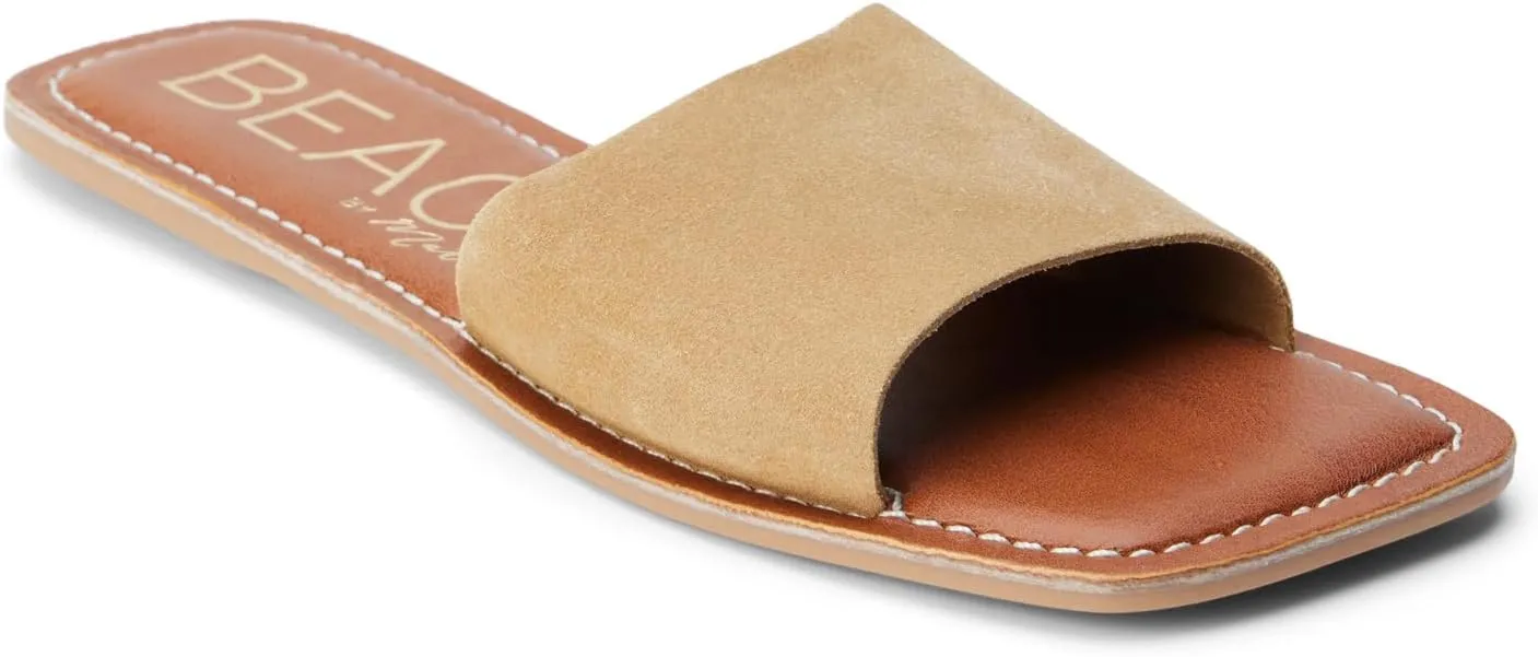 BEACH by Matisse Womens Bali Slide Flat Casual Sandals Casual - Brown