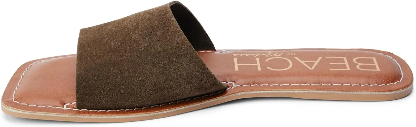 BEACH by Matisse Womens Bali Slide Flat Casual Sandals Casual - Brown