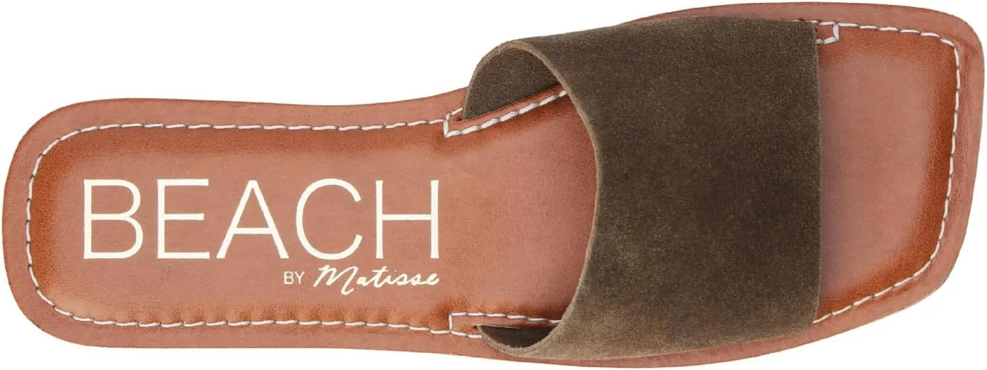 BEACH by Matisse Womens Bali Slide Flat Casual Sandals Casual - Brown