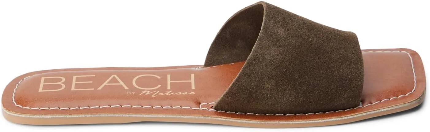 BEACH by Matisse Womens Bali Slide Flat Casual Sandals Casual - Brown