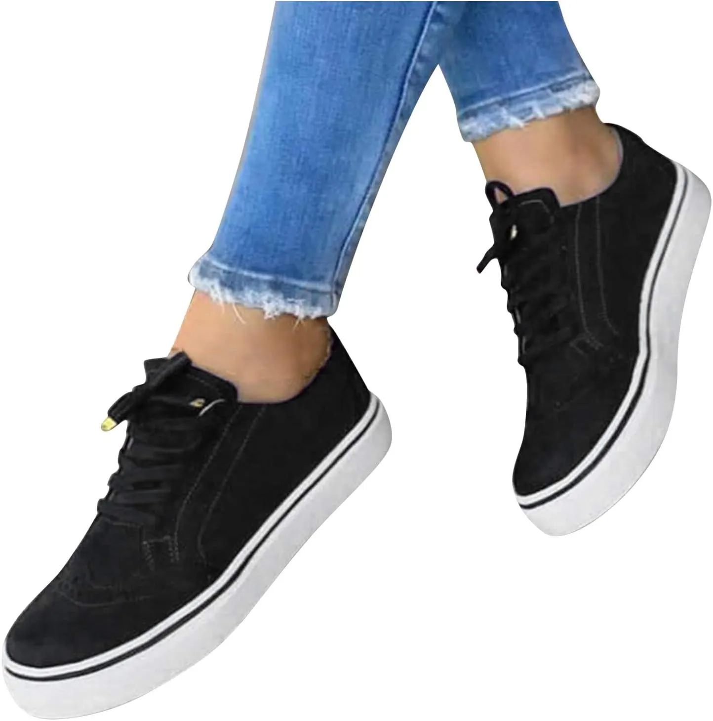 Black Casual Sneakers Women Women Orthopedic Sneakers All Black Workout Shoes for Women Womens Black Fashion Sneakers 2023 Womens Walking Sneakers with Arch Support Wide Width