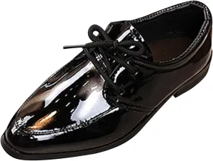 Boys Lace-up Formal Dress Shoes Wedding Footwear School 𝗨niform Shoes Comfort Loafer Flat𝘀 𝗢xford Dress Shoes