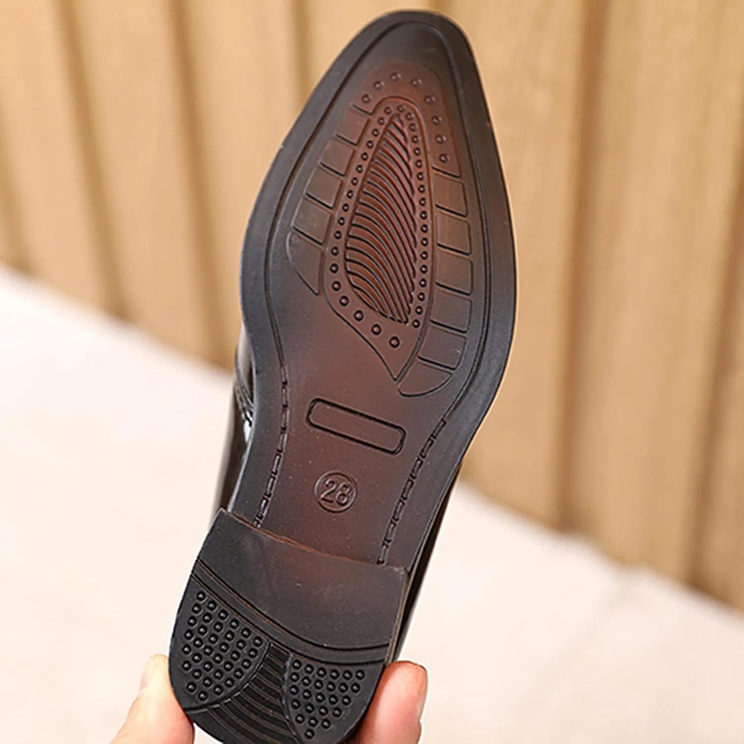 Boys Lace-up Formal Dress Shoes Wedding Footwear School 𝗨niform Shoes Comfort Loafer Flat𝘀 𝗢xford Dress Shoes