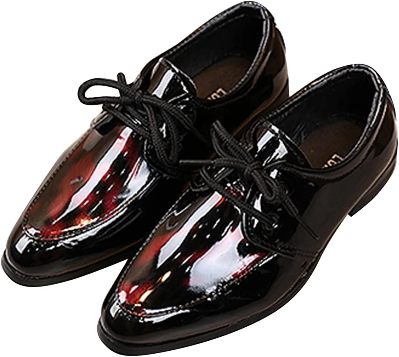 Boys Lace-up Formal Dress Shoes Wedding Footwear School 𝗨niform Shoes Comfort Loafer Flat𝘀 𝗢xford Dress Shoes