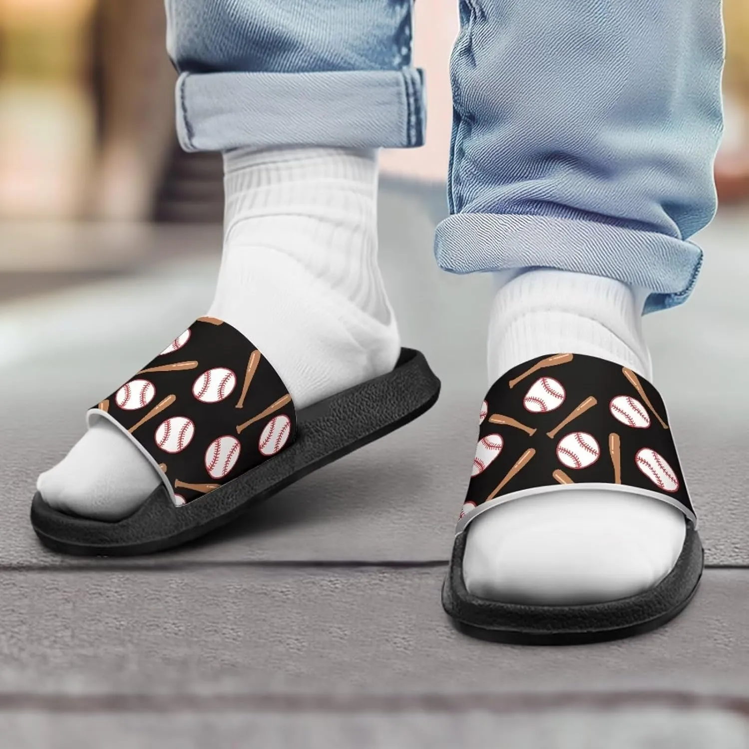 Boys Sandals with EVA Soft Sole Lightweight Slip-On Beach Slippers