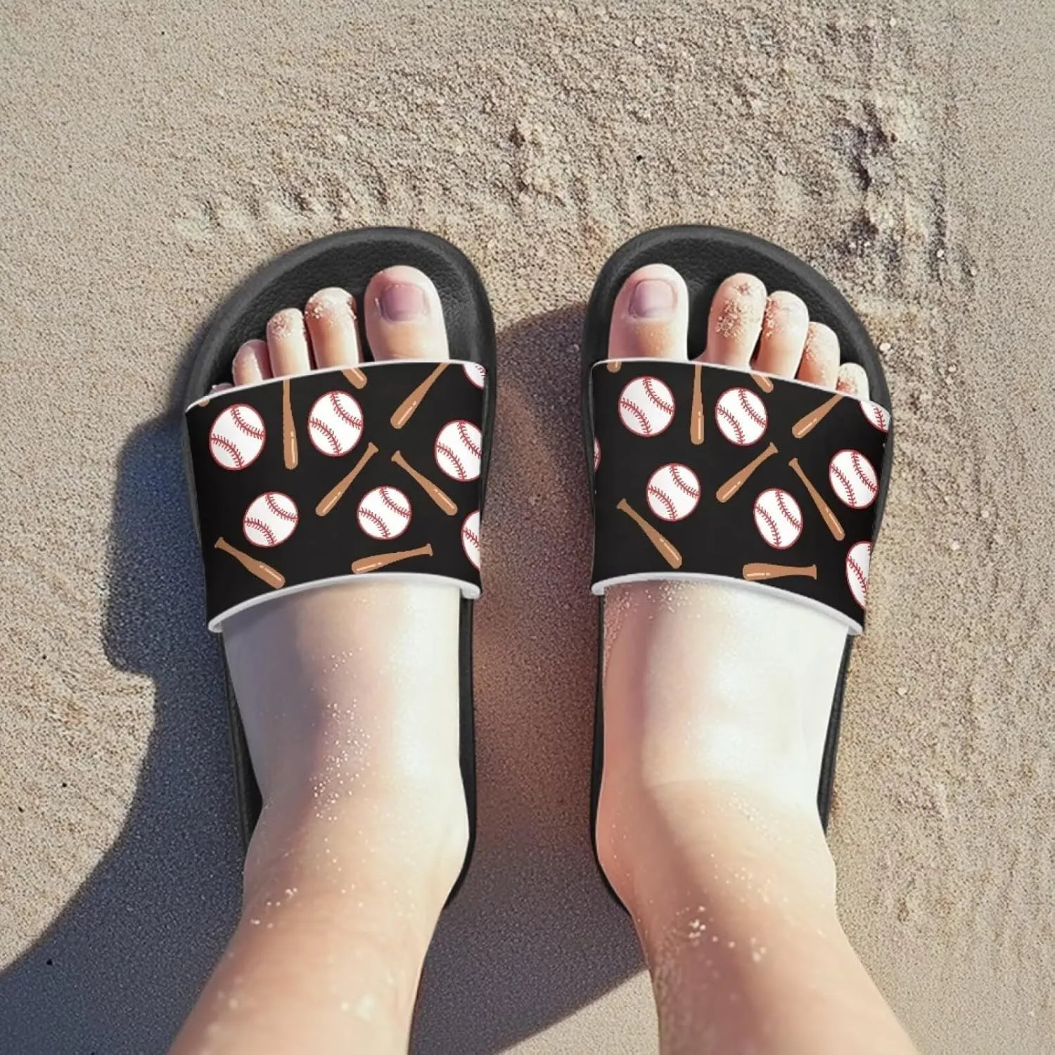Boys Sandals with EVA Soft Sole Lightweight Slip-On Beach Slippers