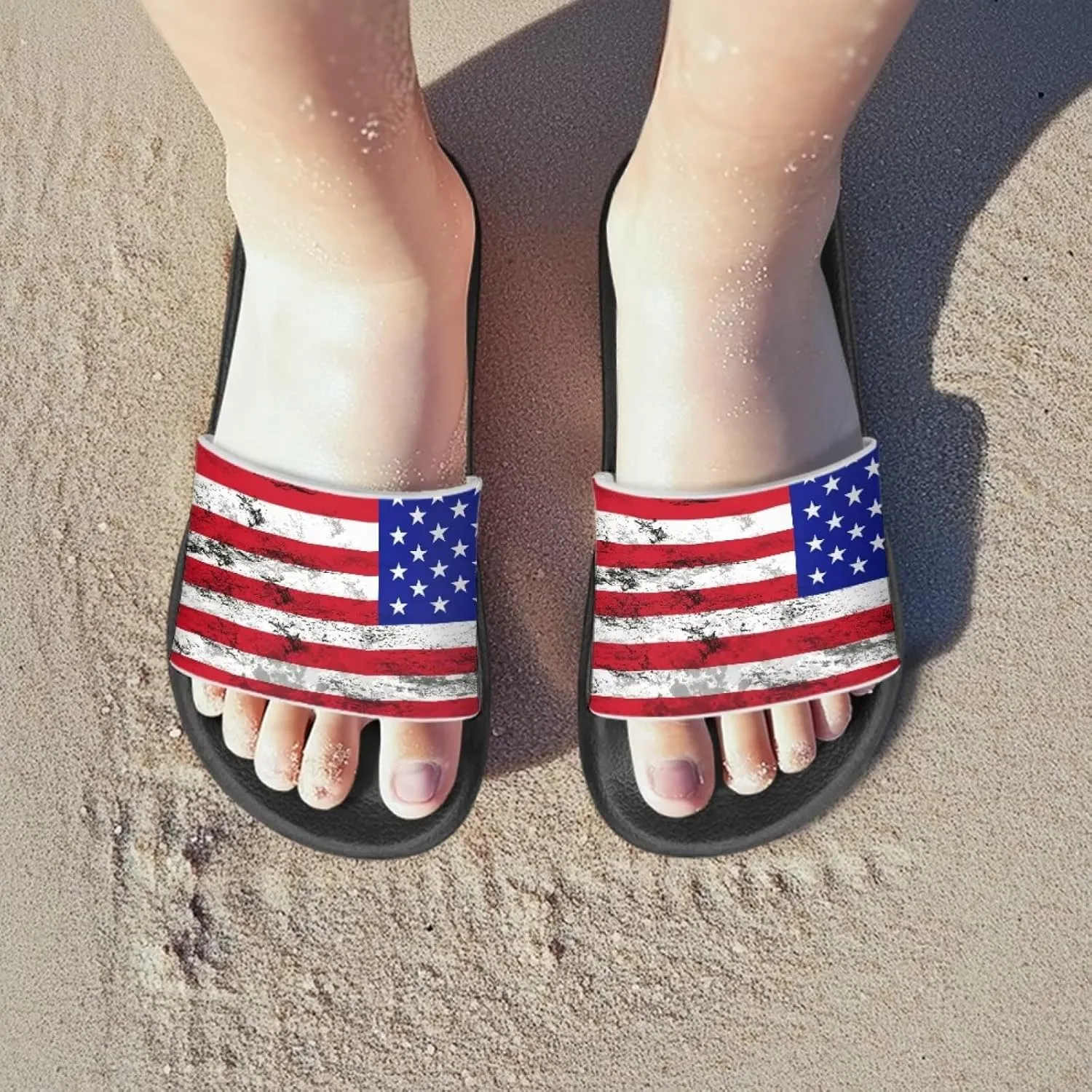 Boys Sandals with EVA Soft Sole Lightweight Slip-On Beach Slippers