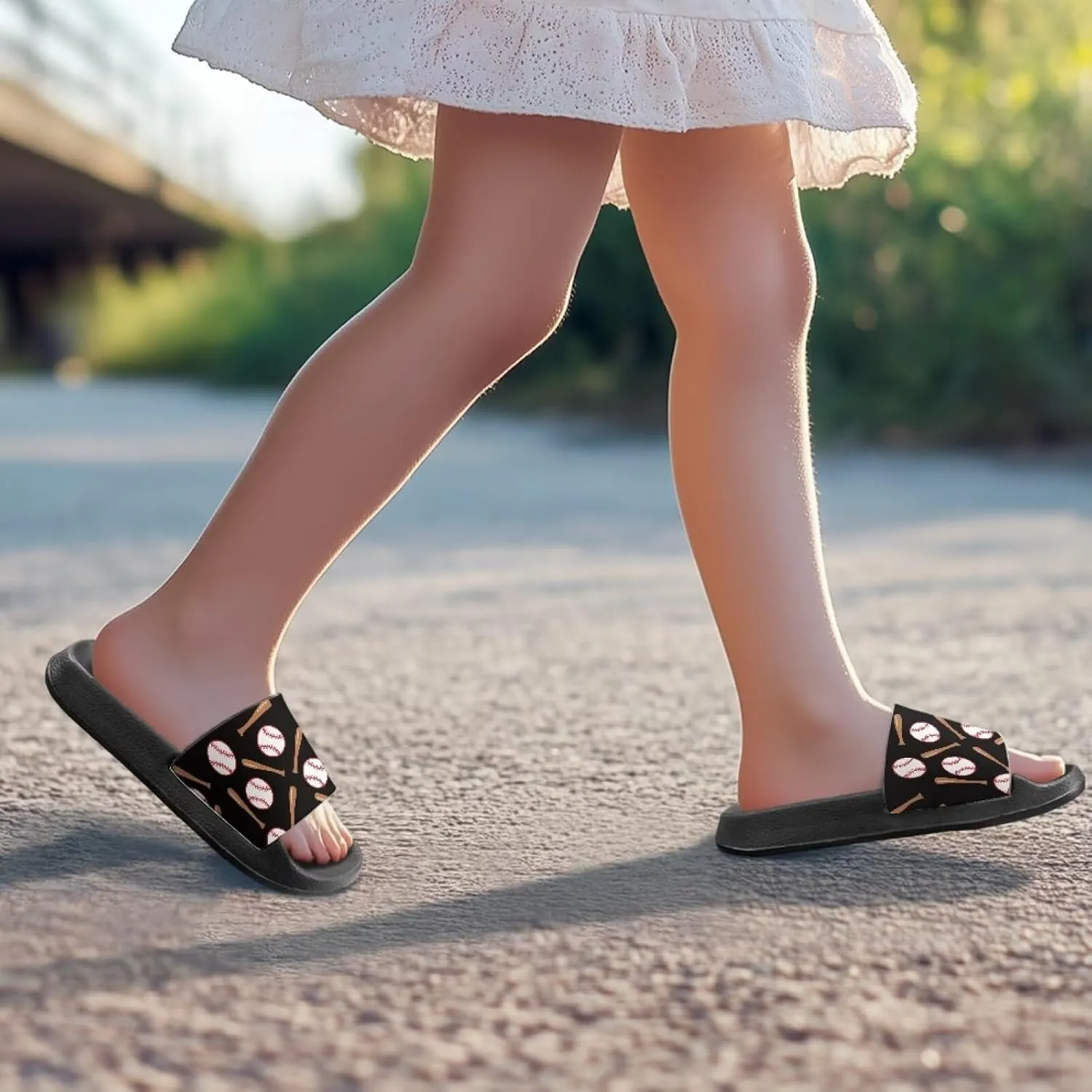 Boys Sandals with EVA Soft Sole Lightweight Slip-On Beach Slippers