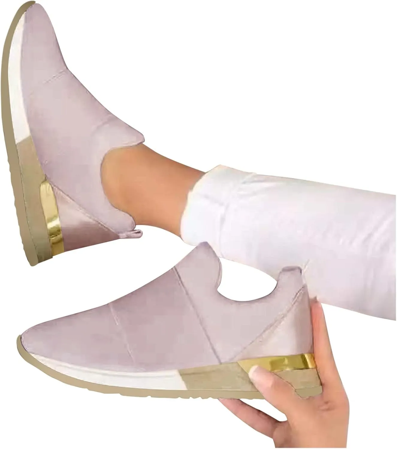 Casual Sneakers for Women Platform Zapatos Antideslizantes Para Mujer De Cocina Women Slip On Shoes Wide Gym Shoes for Women Workout Size 12 Zapatos Deportivos Para Gym De Mujer
