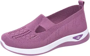 Cathalem Orthopedic Shoes for Women, 2024 New Women's Woven Breathable Soft Sole Shoes Women Diabetes Foam Shoes Women