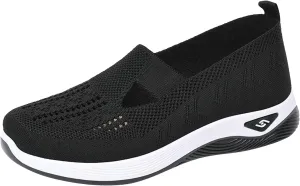 Cathalem Orthopedic Shoes for Women, 2024 New Women's Woven Breathable Soft Sole Shoes Women Diabetes Foam Shoes Women
