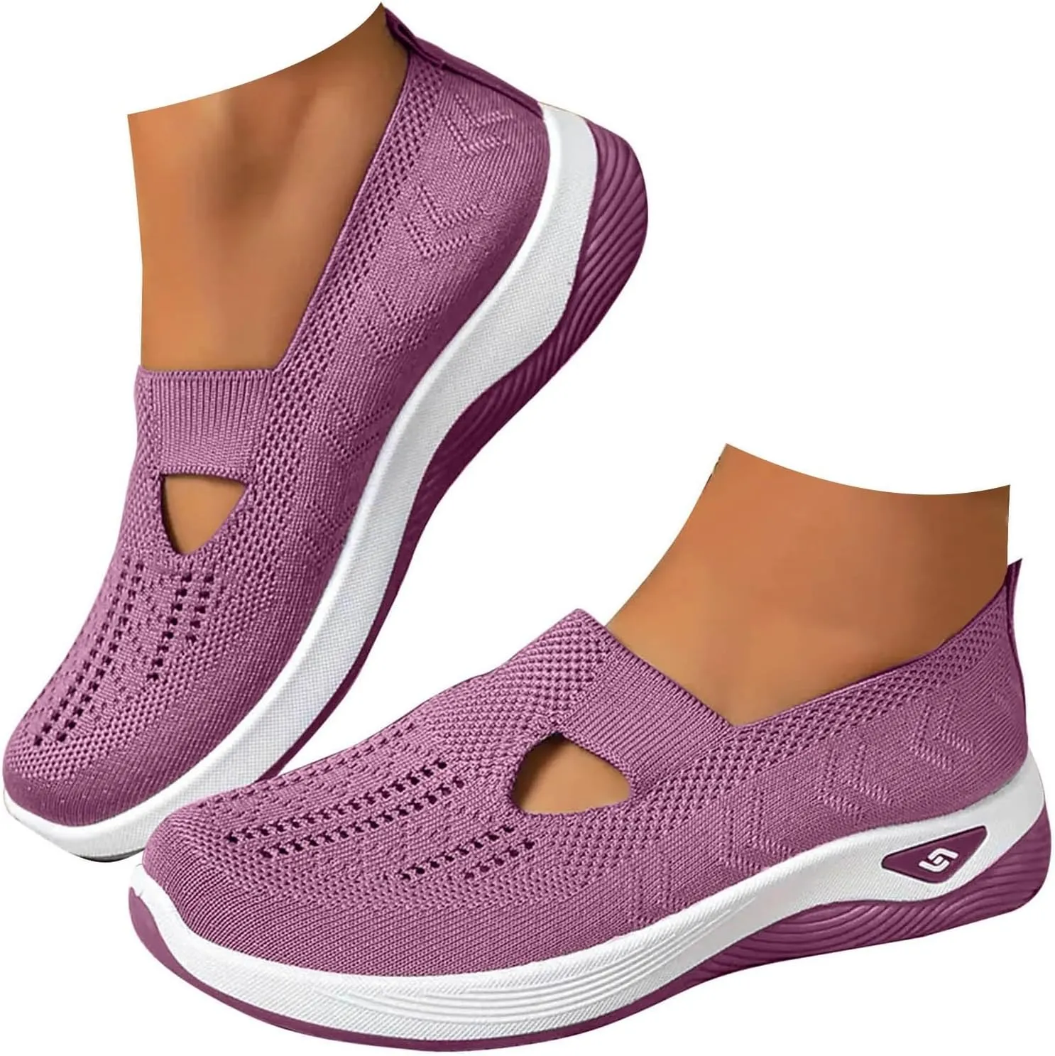 Cathalem Orthopedic Shoes for Women, 2024 New Women's Woven Breathable Soft Sole Shoes Women Diabetes Foam Shoes Women