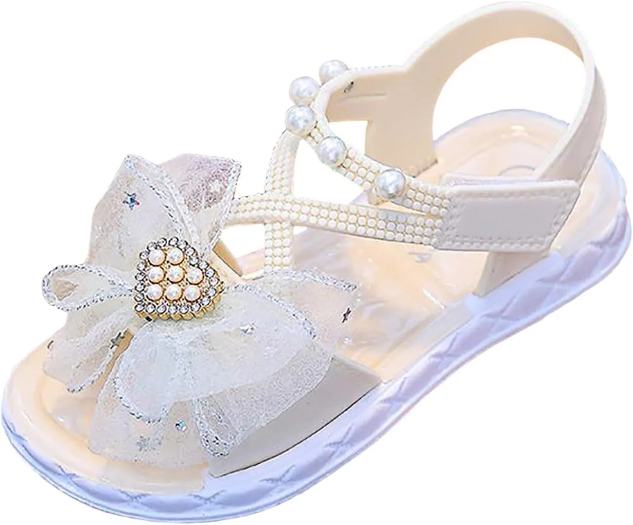 Children Shoes Fashion Flower Thick Soled Sandals Soft Sole Comfortable Sandals Girls White Girls Summer Shoes