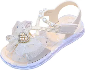 Children Shoes Fashion Flower Thick Soled Sandals Soft Sole Comfortable Sandals Girls White Girls Summer Shoes