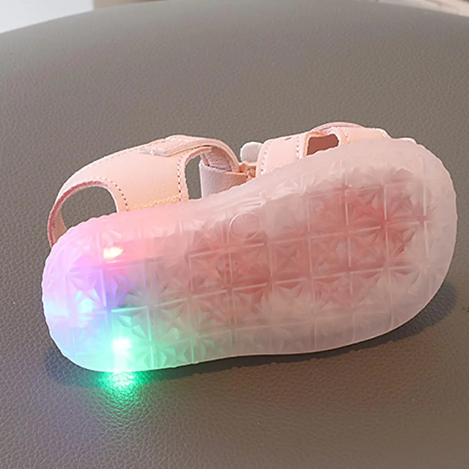 Children Shoes Flat Comfortable Soft Sandals Soft Sole Toddler Shoes Baotou Princess Light Shoes Rubber Toddler Shoes (Pink, 5.5 Infant)