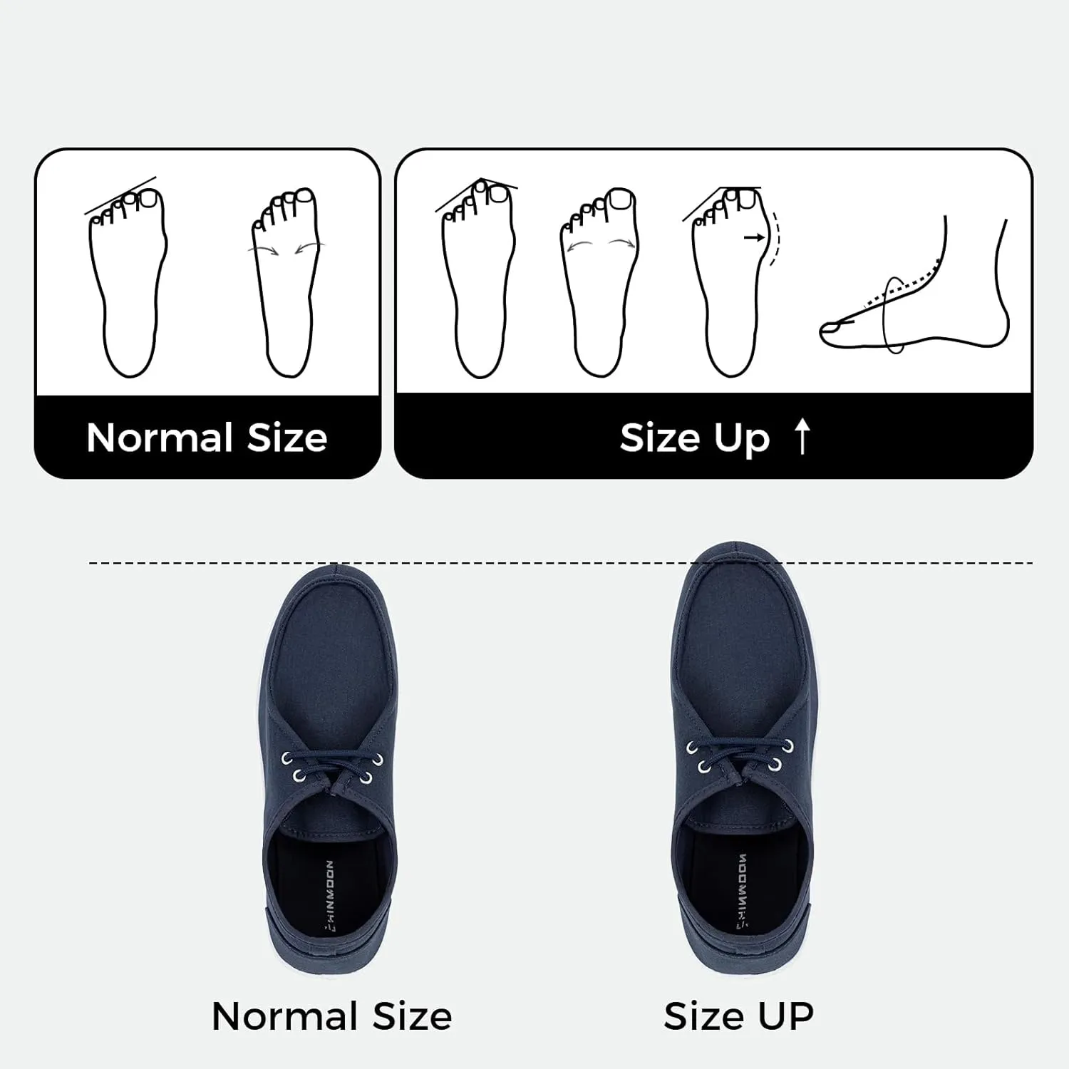 CHIN·MOON Men's Slip On Loafers Walking Driving Business Casual Shoes Lace Up Canvas Footwear