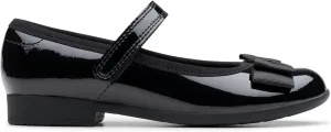 Clarks Scala Tap K Girls' Ballet Flats, Black Black Pat Black Pat, 11.5