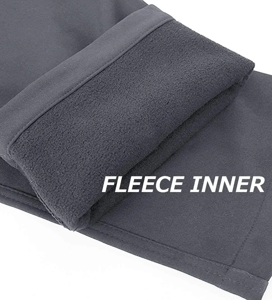 clothin Men's Insulated Pants Fleece Lined Snow Pants Softshell Water and Wind-Resistant