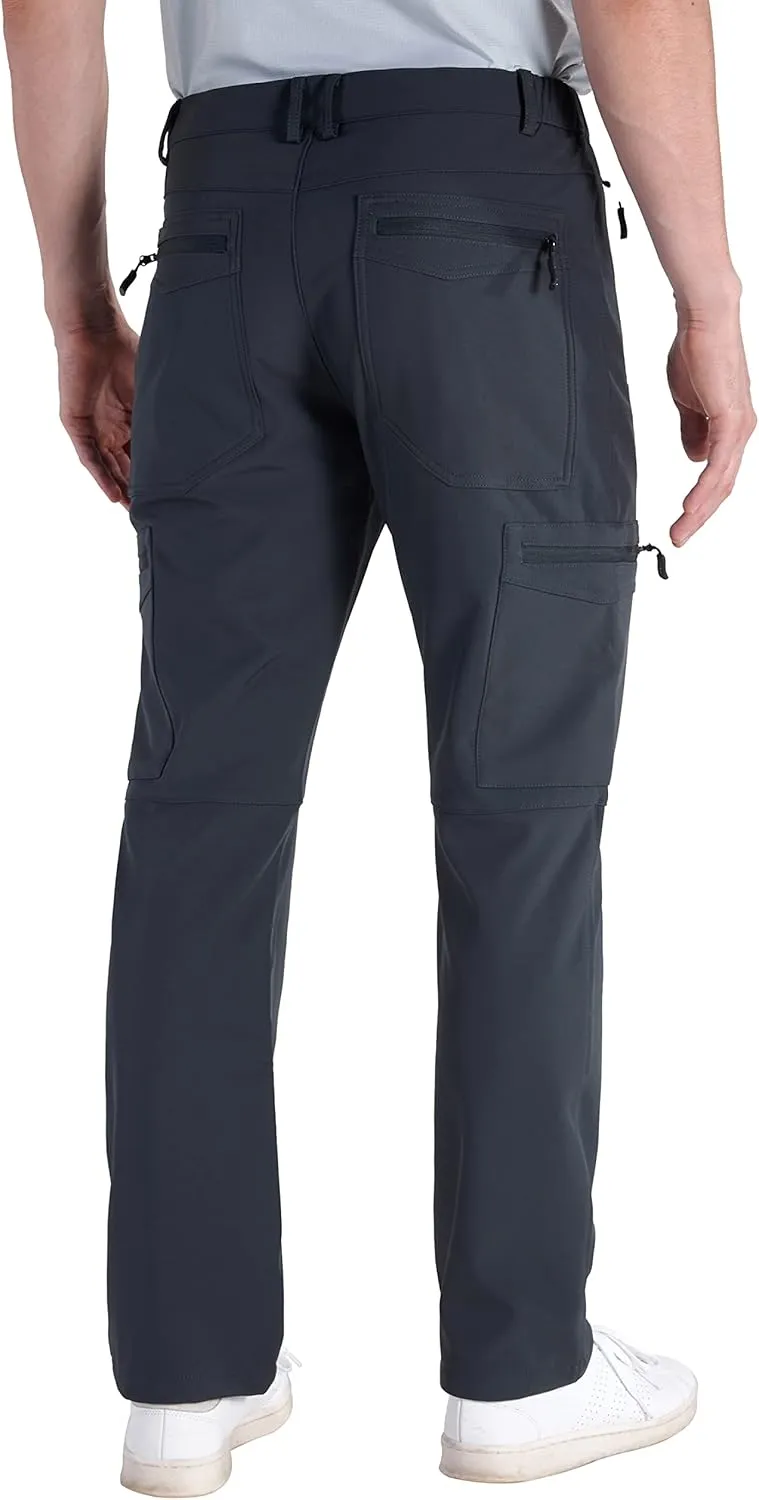 clothin Men's Insulated Pants Fleece Lined Snow Pants Softshell Water and Wind-Resistant