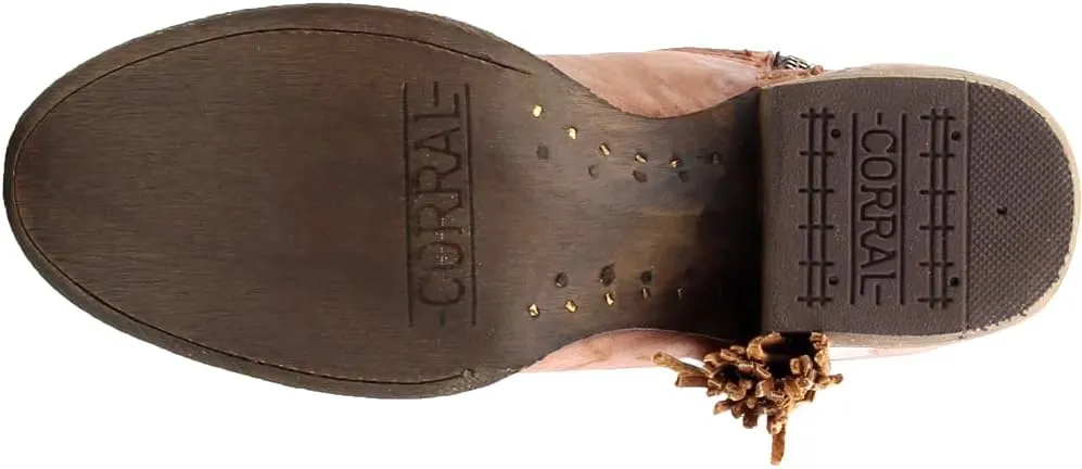 Corral Ld Brown Conchos Ankle Boot