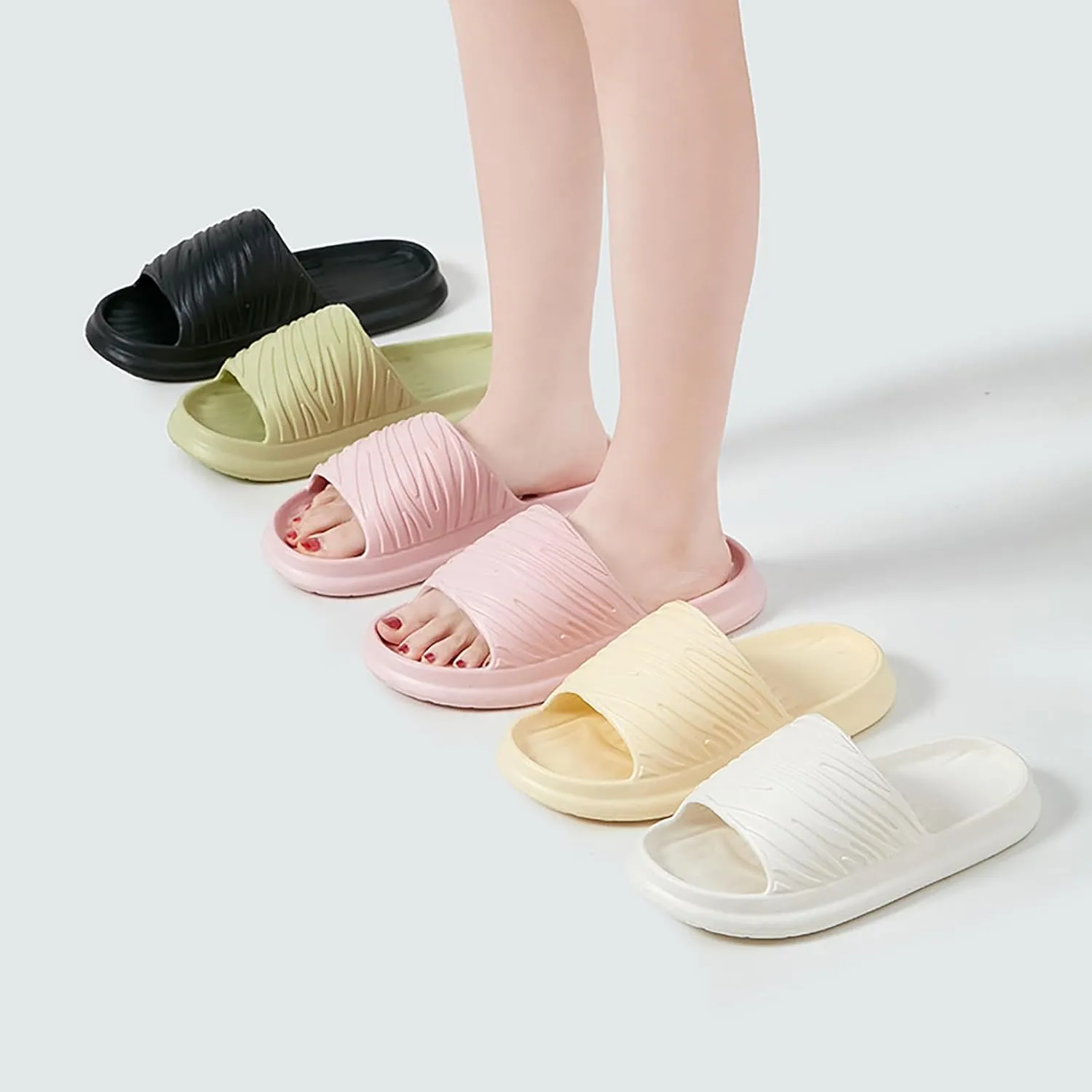 Couples Women Cartoon Prints Shower Room Home Non Slip Breathable Massage Soft Sole Quick Drying Slipper Beach