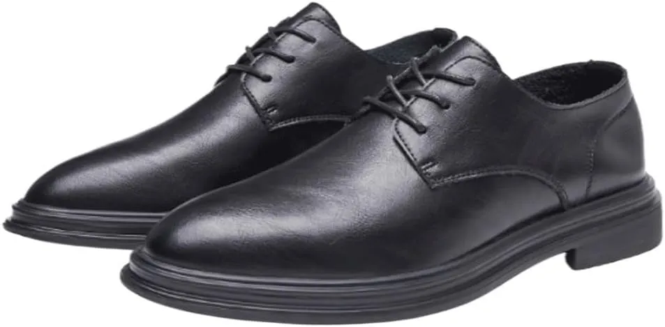 Dress Oxford Formal Shoes for Men Mens Breathable Leather Shoes Black Soft Leather Soft Bottom Prom Wedding Tuxedo Best Man Men's Business Formal Wear Casual Shoe