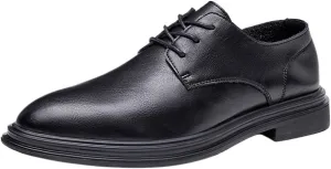 Dress Oxford Formal Shoes for Men Mens Breathable Leather Shoes Black Soft Leather Soft Bottom Prom Wedding Tuxedo Best Man Men's Business Formal Wear Casual Shoe