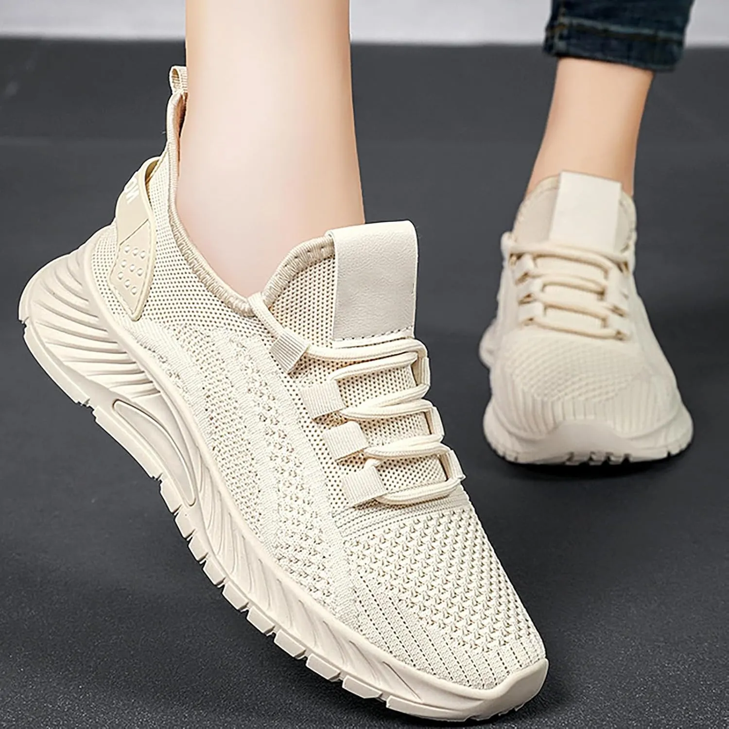 Dress Shoes for Women White Sneakers Men Wide Loafers for Women 2024 Closed Back Lightweight Breathable Christmas Tennis Shoes Women's Wide Loafers