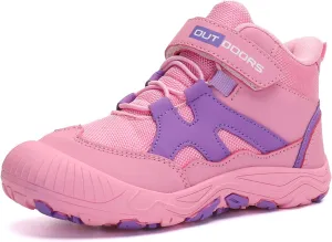 Eliogn Boys Girls Ankle Hiking Boots Outdoor Mountaineering Sports Hiking Shoes High Top Sneakers for Kids