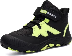 Eliogn Boys Girls Ankle Hiking Boots Outdoor Mountaineering Sports Hiking Shoes High Top Sneakers for Kids