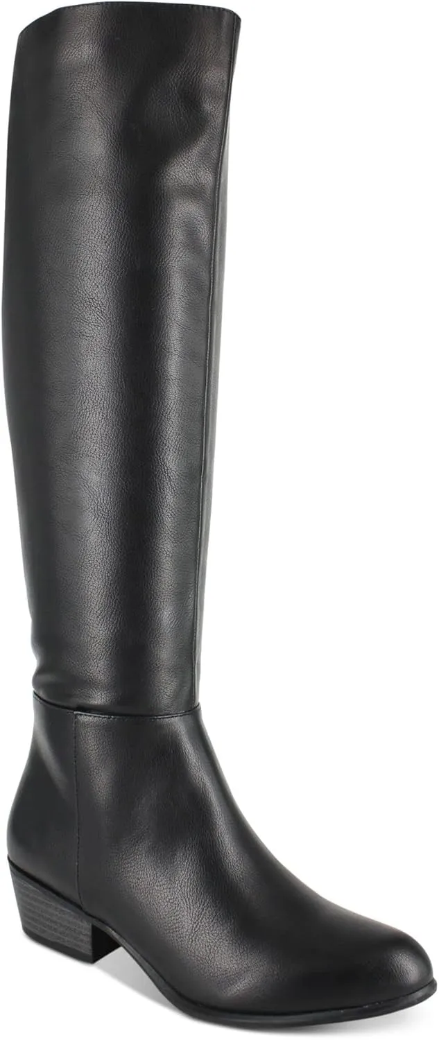 Esprit Women's Black PU Treasure Faux Leather, Black Polyurethane, Size 6.0