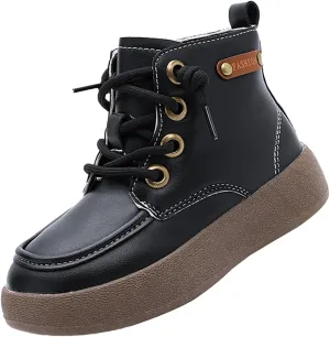 Fashion Fall and Winter Children's Flat Non Slip Boots Side Zipper Comfortable Light up Winter Boots for Boys