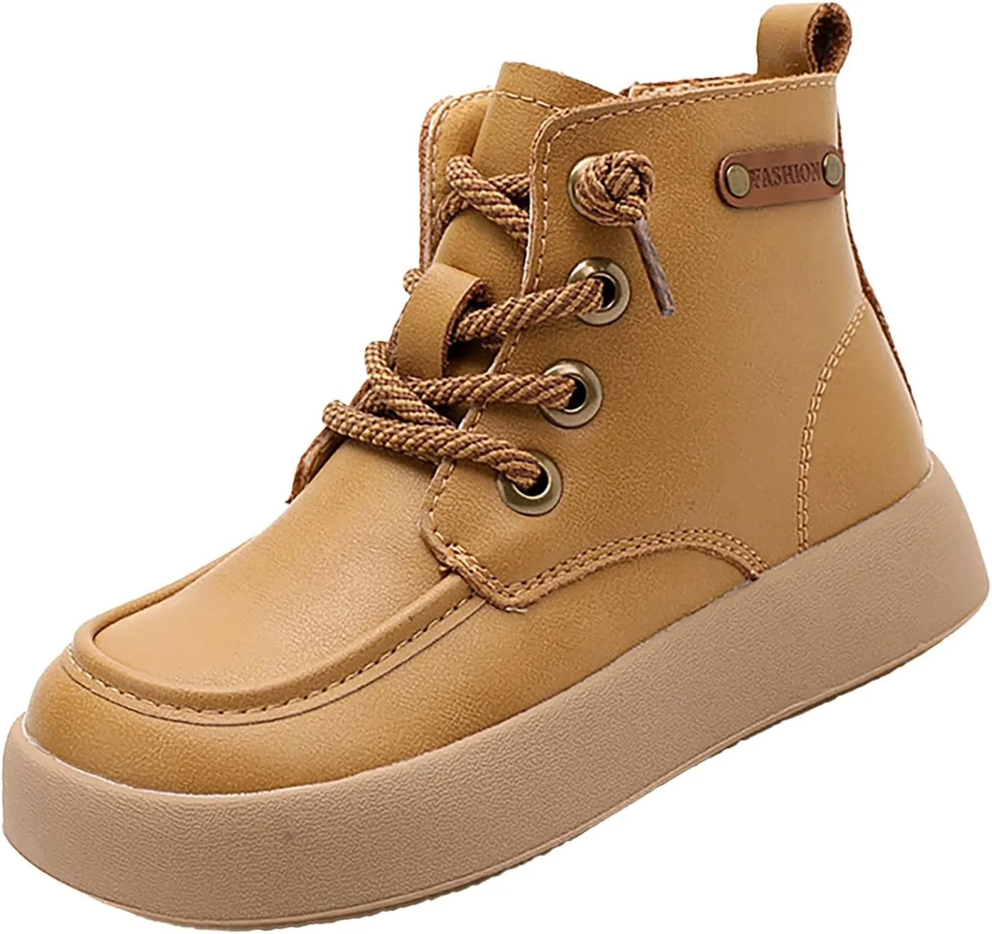 Fashion Fall and Winter Children's Flat Non Slip Boots Side Zipper Comfortable Light up Winter Boots for Boys