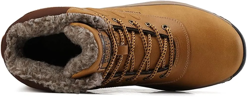 Fashion Winter Men Snow Boots Mens Waterproof Leather Ankle Boots Warm Comfortable Casual Outdoor Hiking Boots