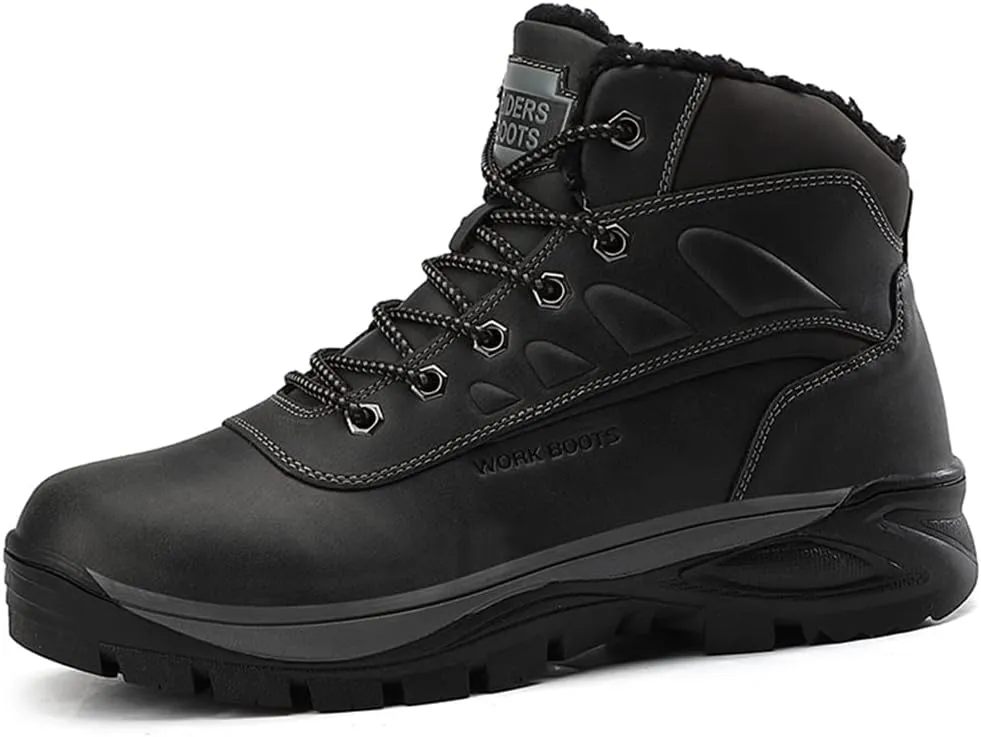 Fashion Winter Men Snow Boots Mens Waterproof Leather Ankle Boots Warm Comfortable Casual Outdoor Hiking Boots