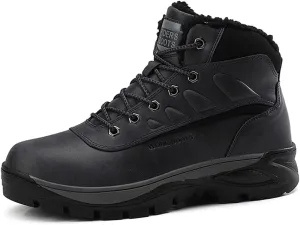 Fashion Winter Men Snow Boots Mens Waterproof Leather Ankle Boots Warm Comfortable Casual Outdoor Hiking Boots
