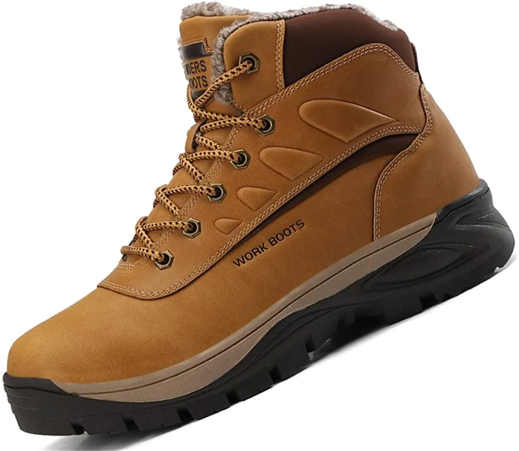 Fashion Winter Men Snow Boots Mens Waterproof Leather Ankle Boots Warm Comfortable Casual Outdoor Hiking Boots
