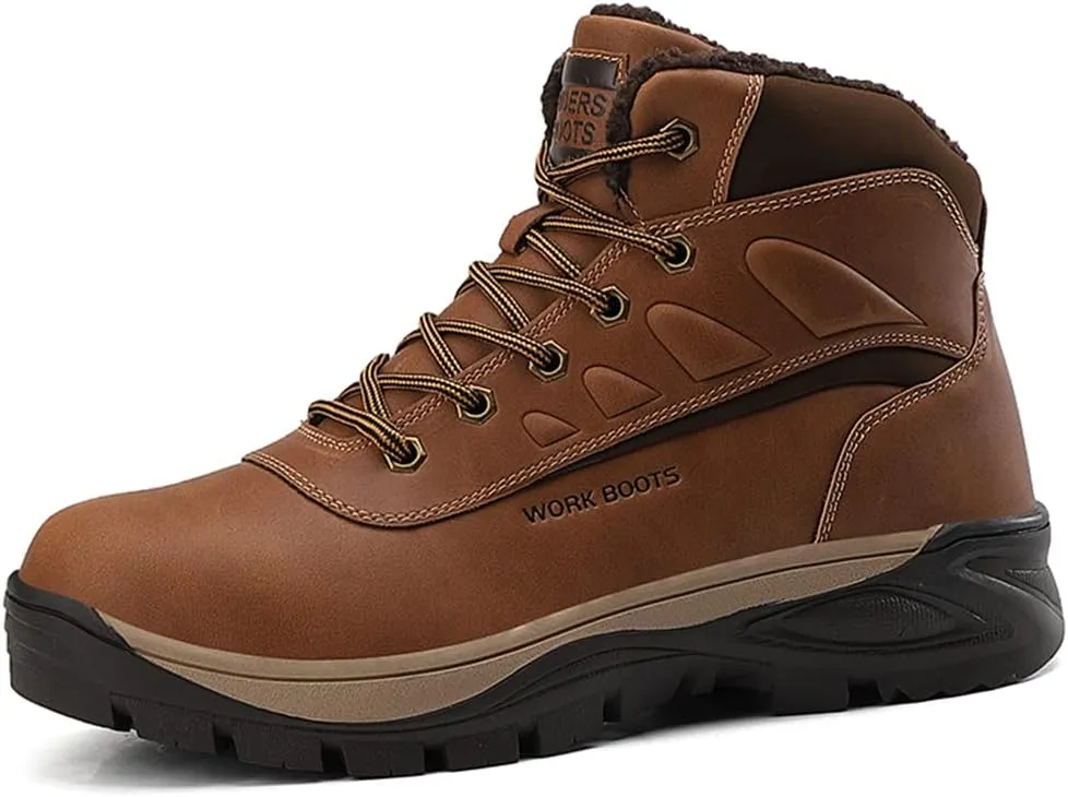 Fashion Winter Men Snow Boots Mens Waterproof Leather Ankle Boots Warm Comfortable Casual Outdoor Hiking Boots
