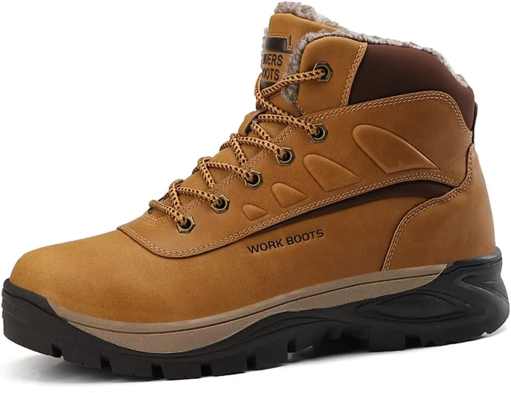 Fashion Winter Men Snow Boots Mens Waterproof Leather Ankle Boots Warm Comfortable Casual Outdoor Hiking Boots