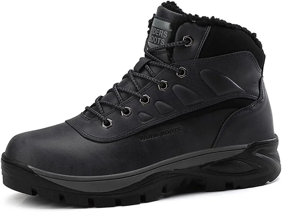 Fashion Winter Men Snow Boots Mens Waterproof Leather Ankle Boots Warm Comfortable Casual Outdoor Hiking Boots