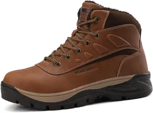 Fashion Winter Men Snow Boots Mens Waterproof Leather Ankle Boots Warm Comfortable Casual Outdoor Hiking Boots