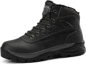 Fashion Winter Men Snow Boots Mens Waterproof Leather Ankle Boots Warm Comfortable Casual Outdoor Hiking Boots